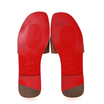 Christian Louboutin Calfskin Mule Flat Slides 39 Cuoio 6 of 8