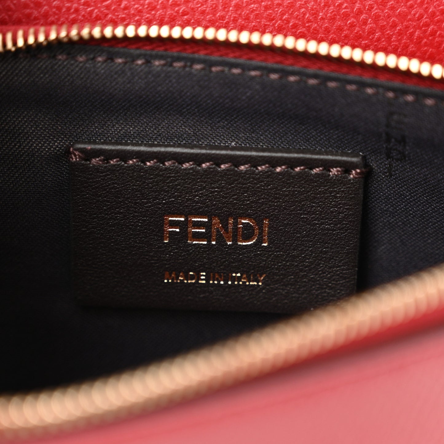 Vitello Cruise F is Fendi FF 1974 Embossed Medium Envelope Wallet On Chain Fragola Maya Black