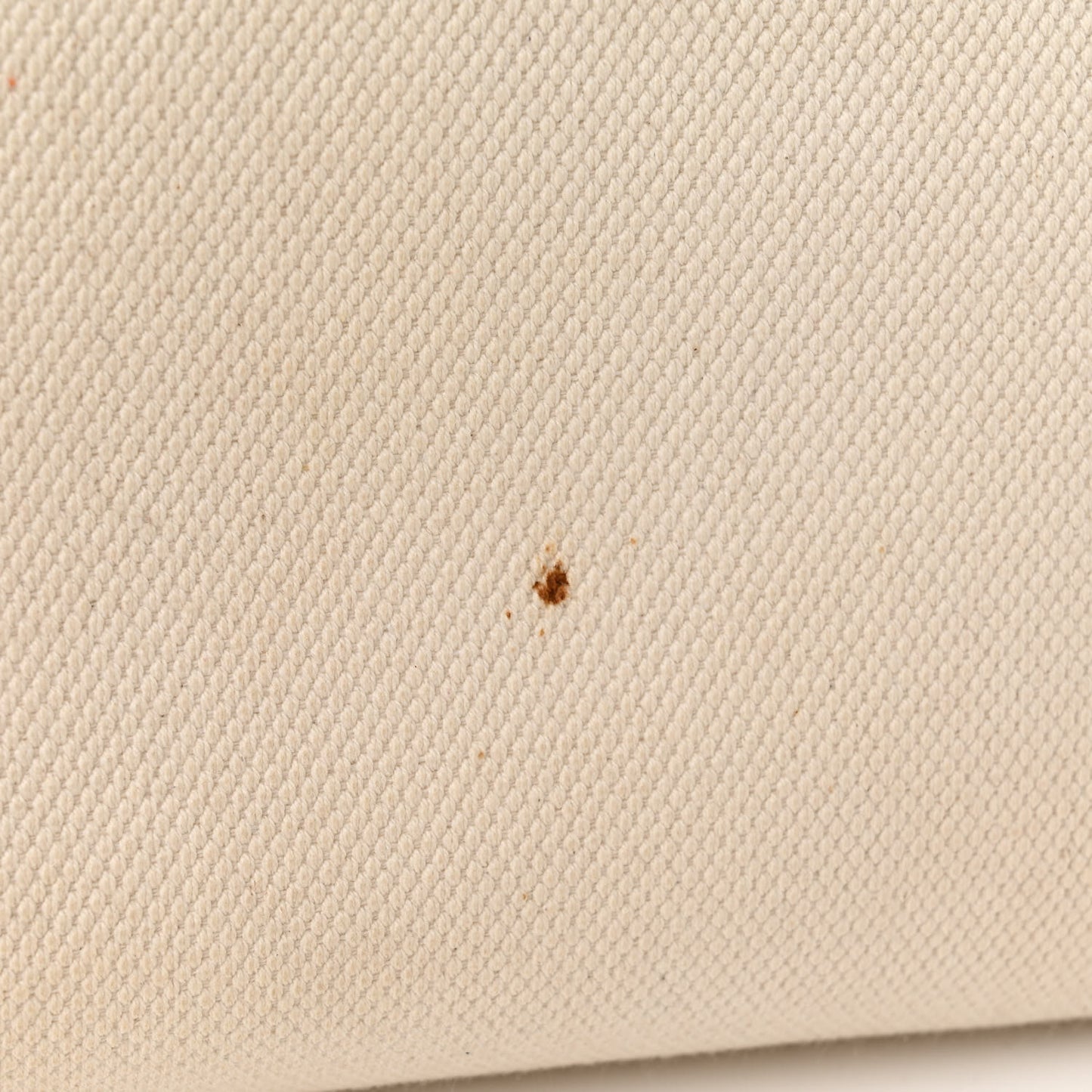 Canvas Calfskin Logo Print Small Horizontal Cabas Natural Tan