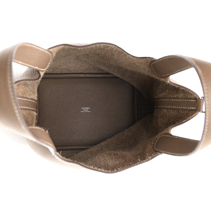 Hermes Taurillon Clemence Picotin Lock 18 PM Etoupe 5 of 11