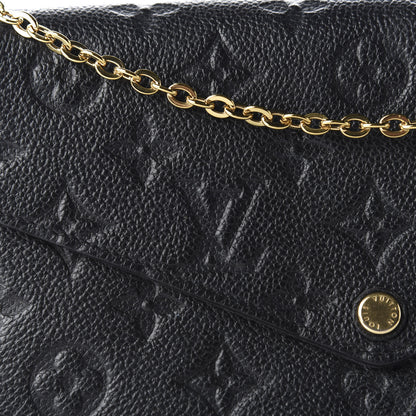 Louis Vuitton Empreinte Pochette Felicie Chain Wallet Black 9 of 9