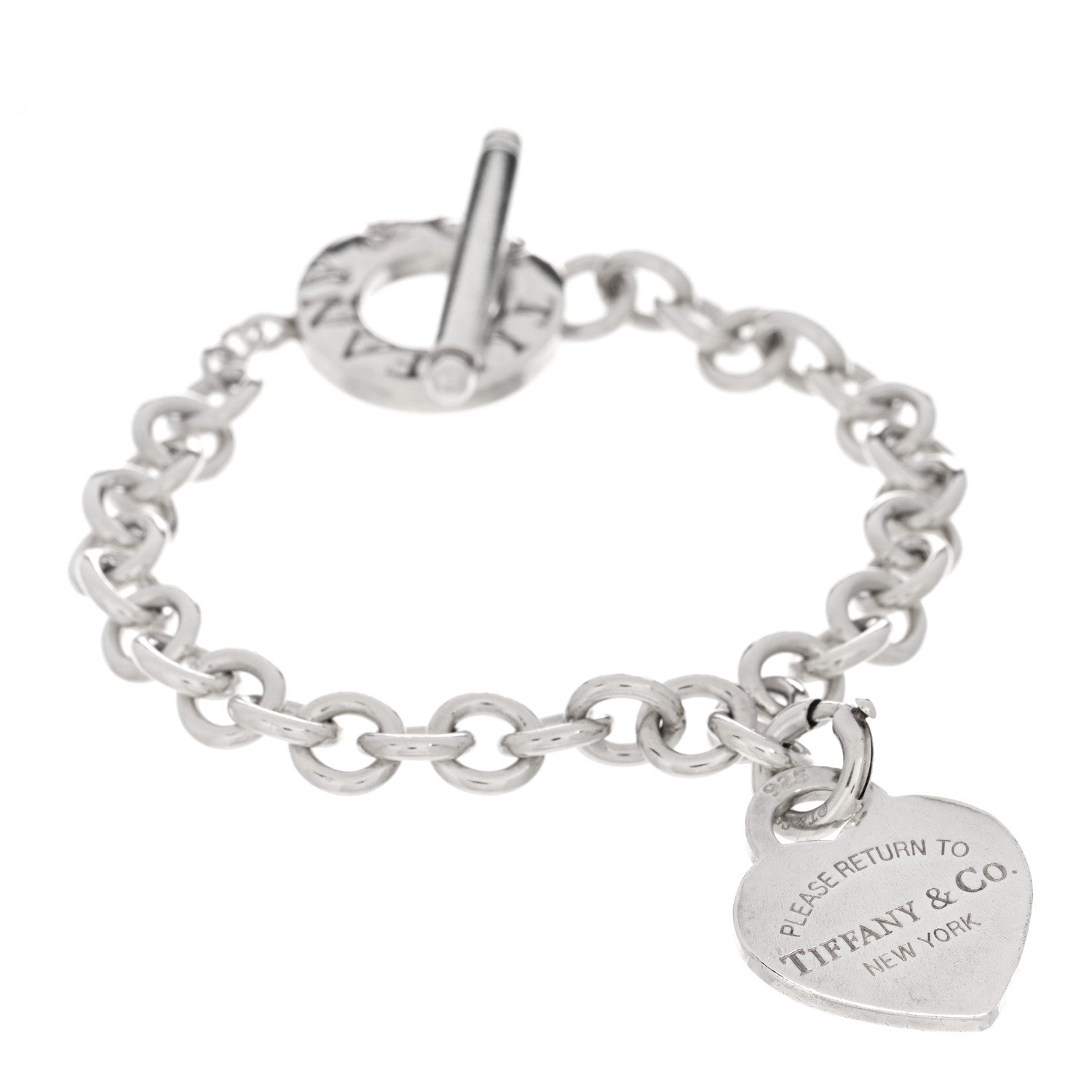 Tiffany Sterling Silver Return To Tiffany Heart Tag Toggle Bracelet 1 of 3