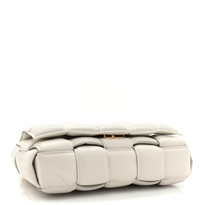 Bottega Veneta Lambskin Maxi Intreccio Padded Chain Cassette Crossbody Bag White 4 of 14