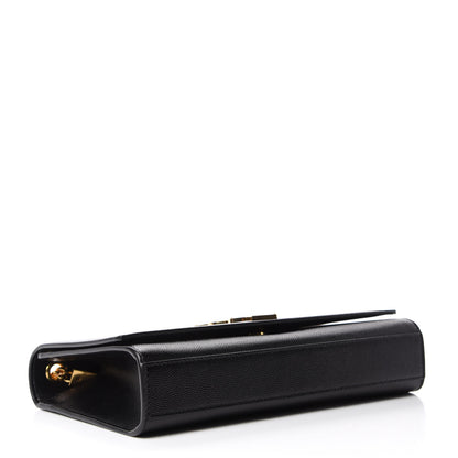 Saint Laurent Grain De Poudre Medium Classic Monogram Kate Satchel Black 4 of 12