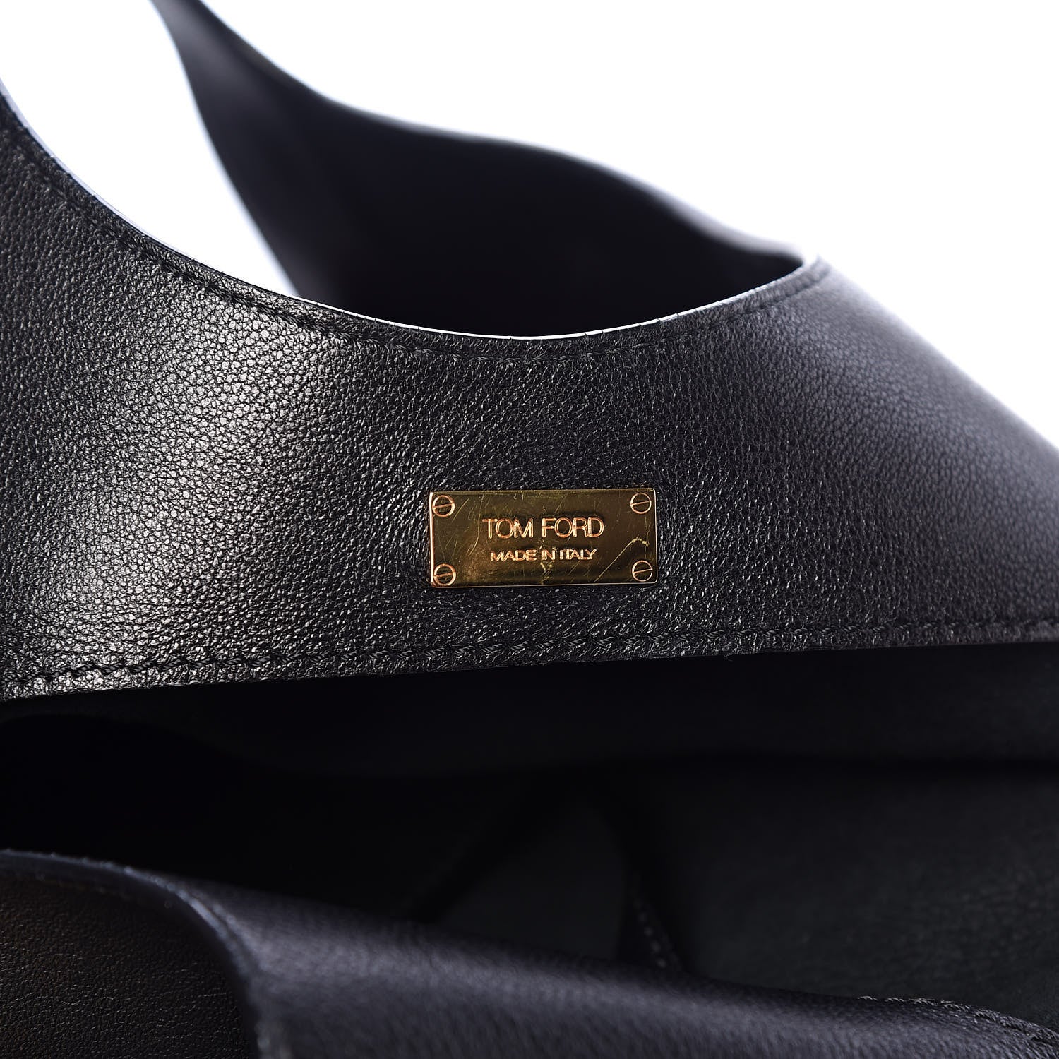 Tom Ford Ramskin Large Alix Padlock Zip Shoulder Bag Black 7 of 8