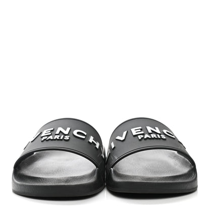 Givenchy Rubber Logo Pool Slide Sandals 38 Black 2 of 13