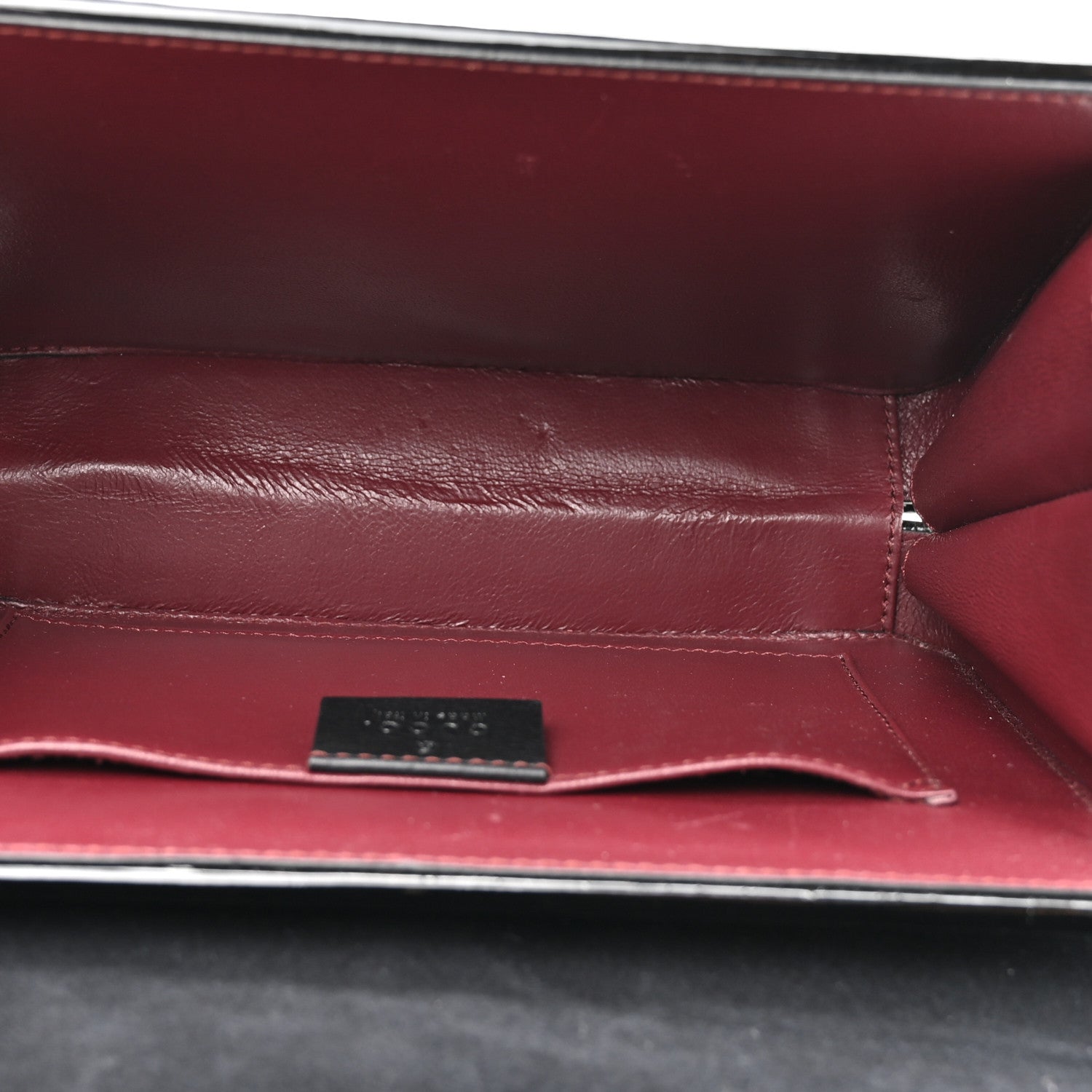 Gucci Mousse Top Patent Mini Sylvie 1969 Top Handle Bag Black 5 of 13