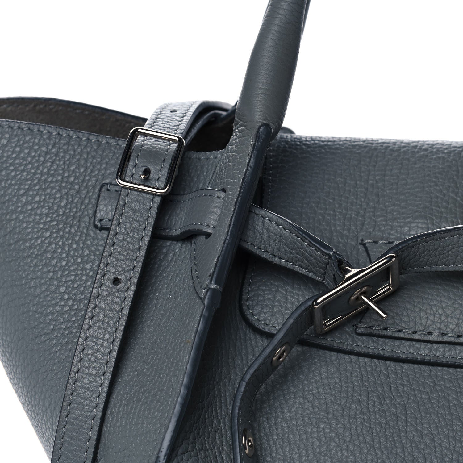 Celine Supple Calfskin Long Strap Small Big Bag Zinc 7 of 12