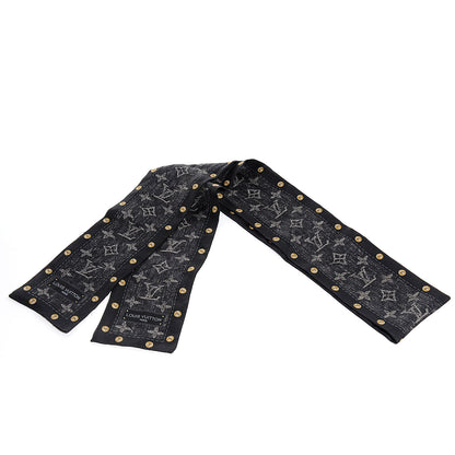 Louis Vuitton Silk Monogram New Denim Bandeau Black 1 of 4