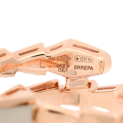 Bulgari 18K Rose Gold Serpenti Viper Hoop Earrings 4 of 6