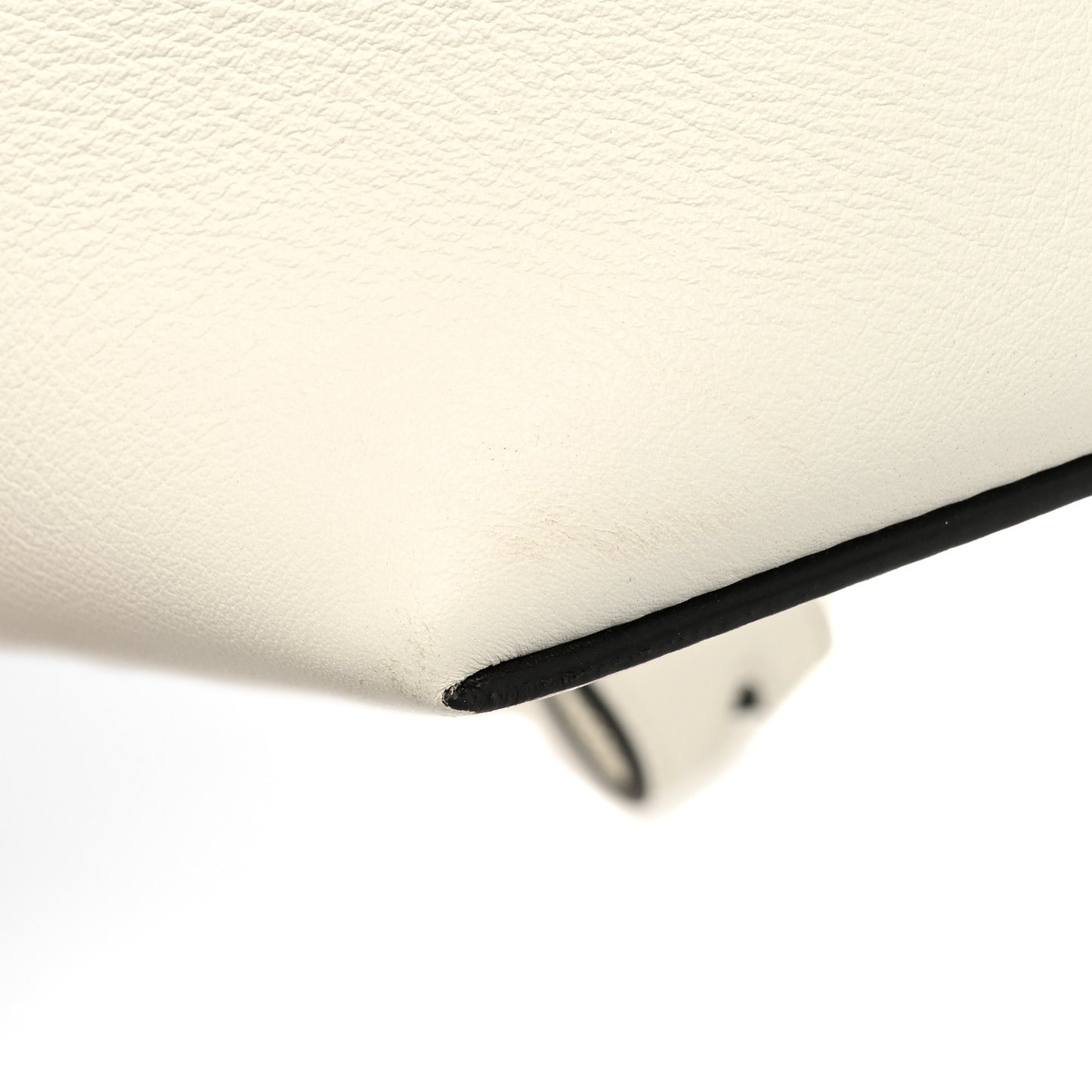 Vitello Dolce Bi-Color FF 1974 Embossed Medium By The Way Boston Bag White Ice Maya Black