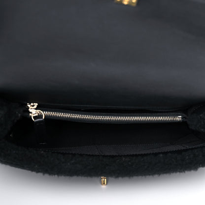 Chanel Shearling Lambskin Medium Coco Handle Flap Black 5 of 19