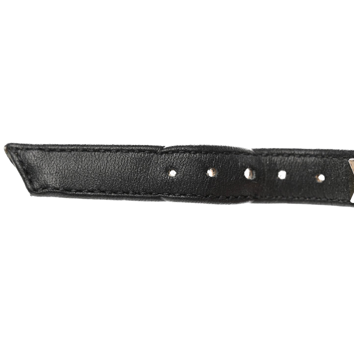 Pebbled Calfskin Rockstud Ankle Strap 100mm Pumps 37.5 Black