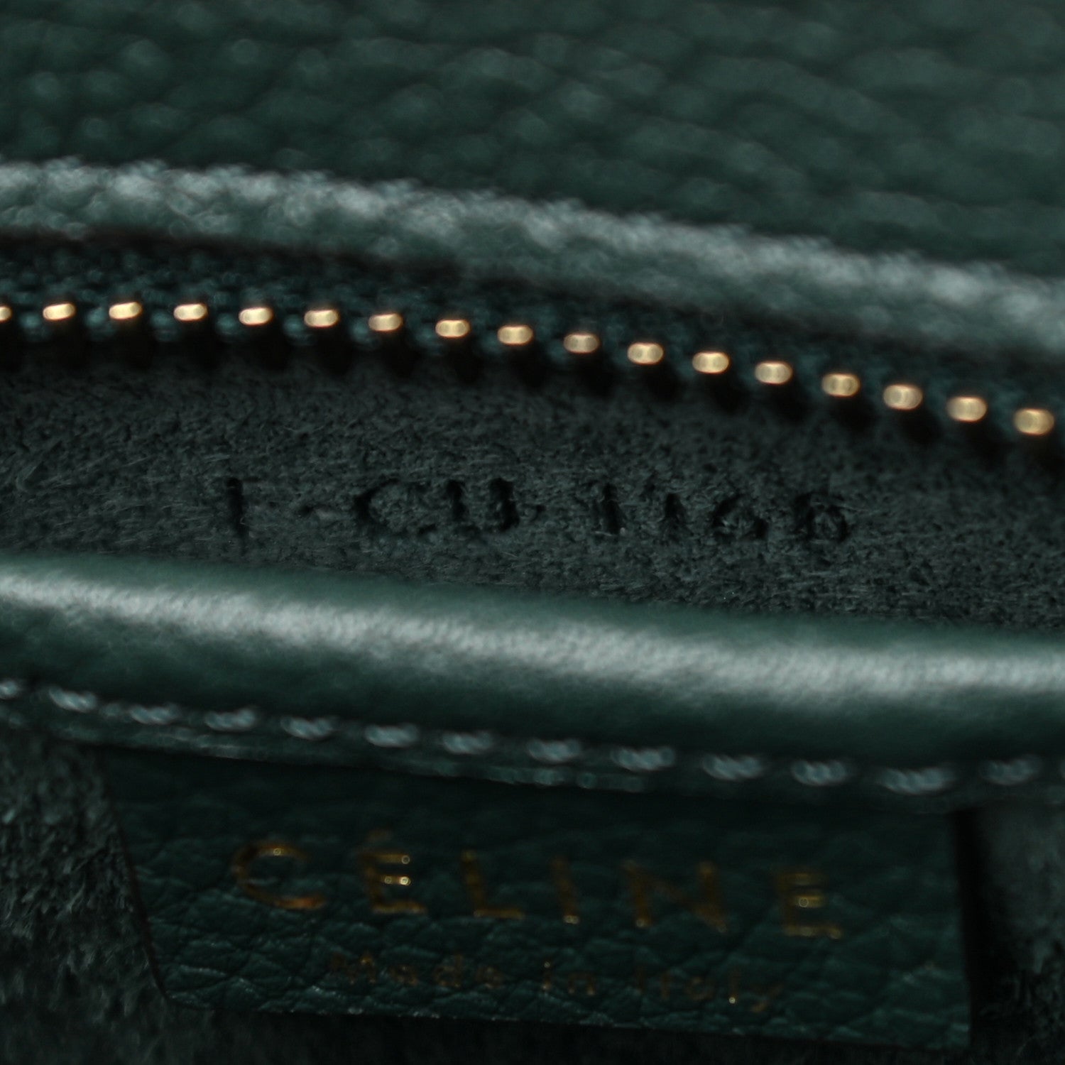 Celine Drummed Calfskin Nano Luggage Amazone 7 of 10