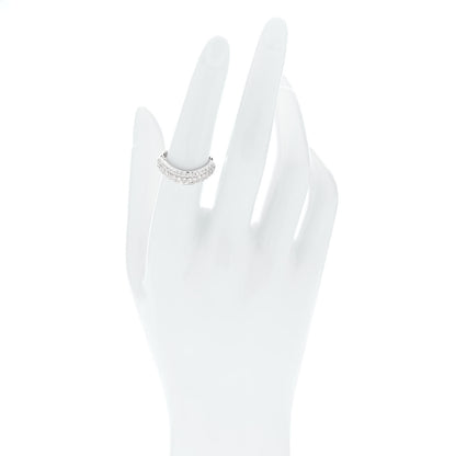Parker & West by FASHIONPHILE 18K White Gold Diamond 1.00ctw Three Row Curved Band Ring 53 6.5 2 of 9