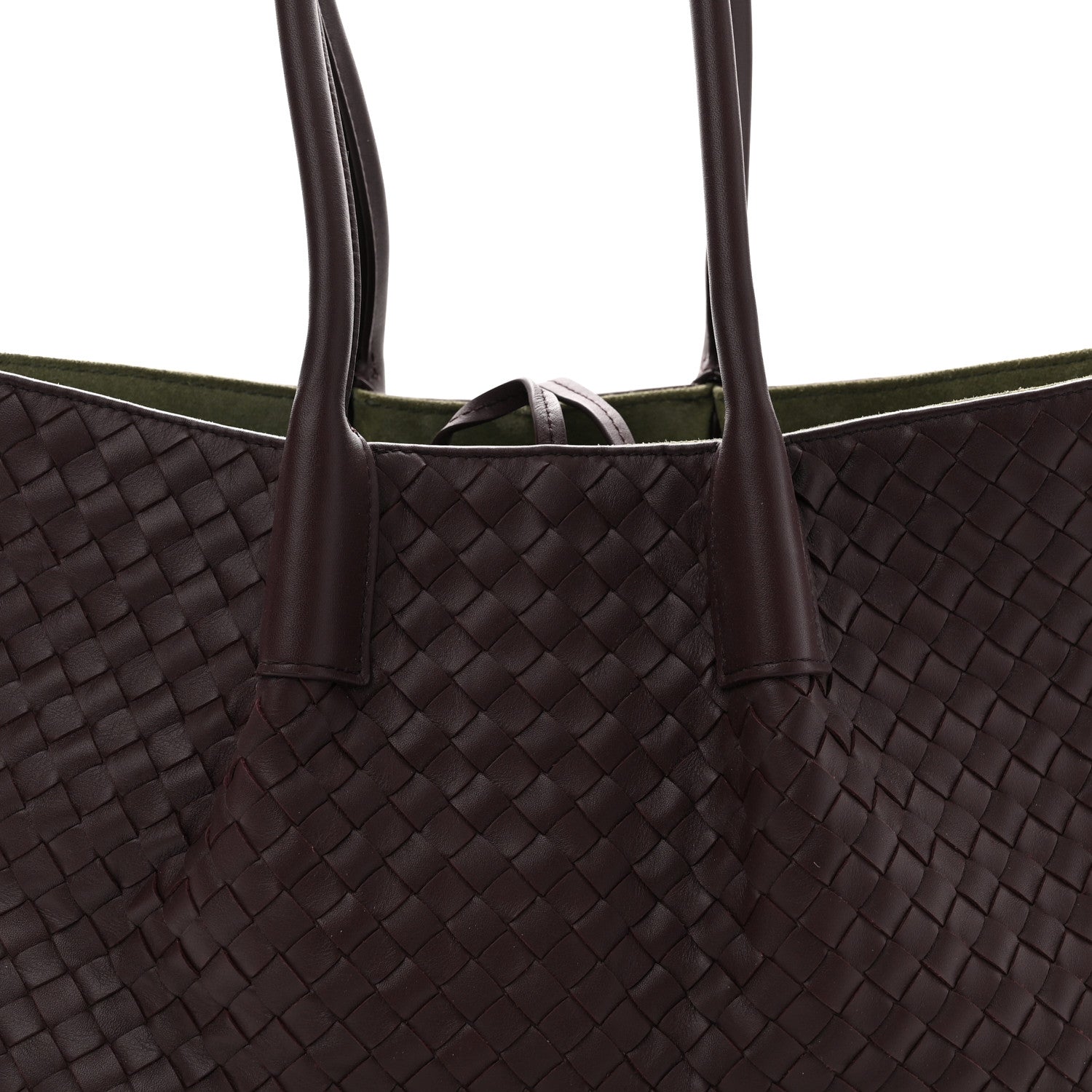 Bottega Veneta Calfskin Intrecciato Pinacoteca Reversible Tote Dark Barolo Pickle 8 of 10