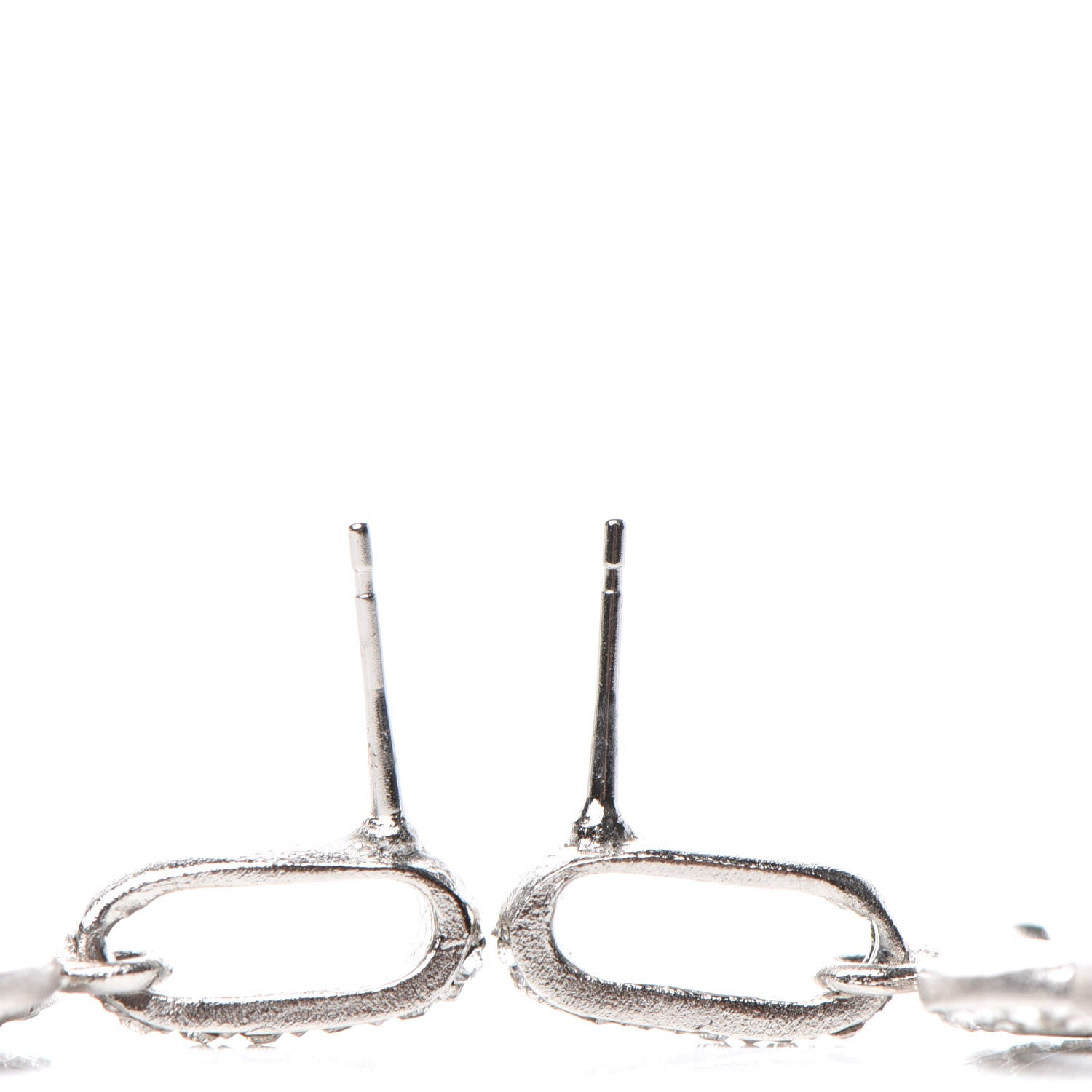 Chanel Crystal Palais Garnier CC Drop Earrings Silver 3 of 4
