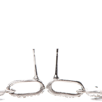 Chanel Crystal Palais Garnier CC Drop Earrings Silver 3 of 4