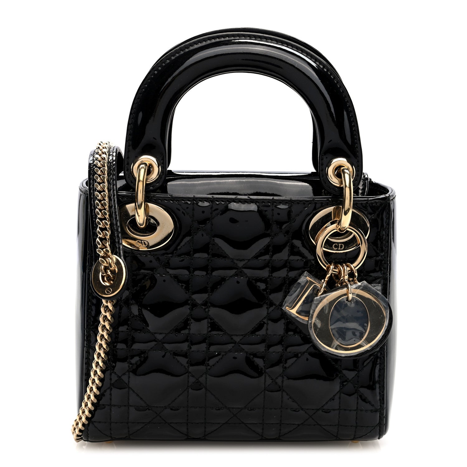 Christian Dior Patent Cannage Mini Lady Dior Black 1 of 9