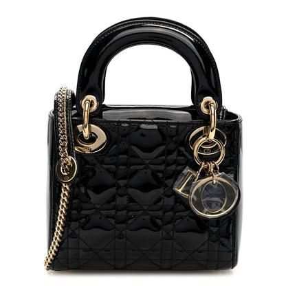 Christian Dior Patent Cannage Mini Lady Dior Black 1 of 9