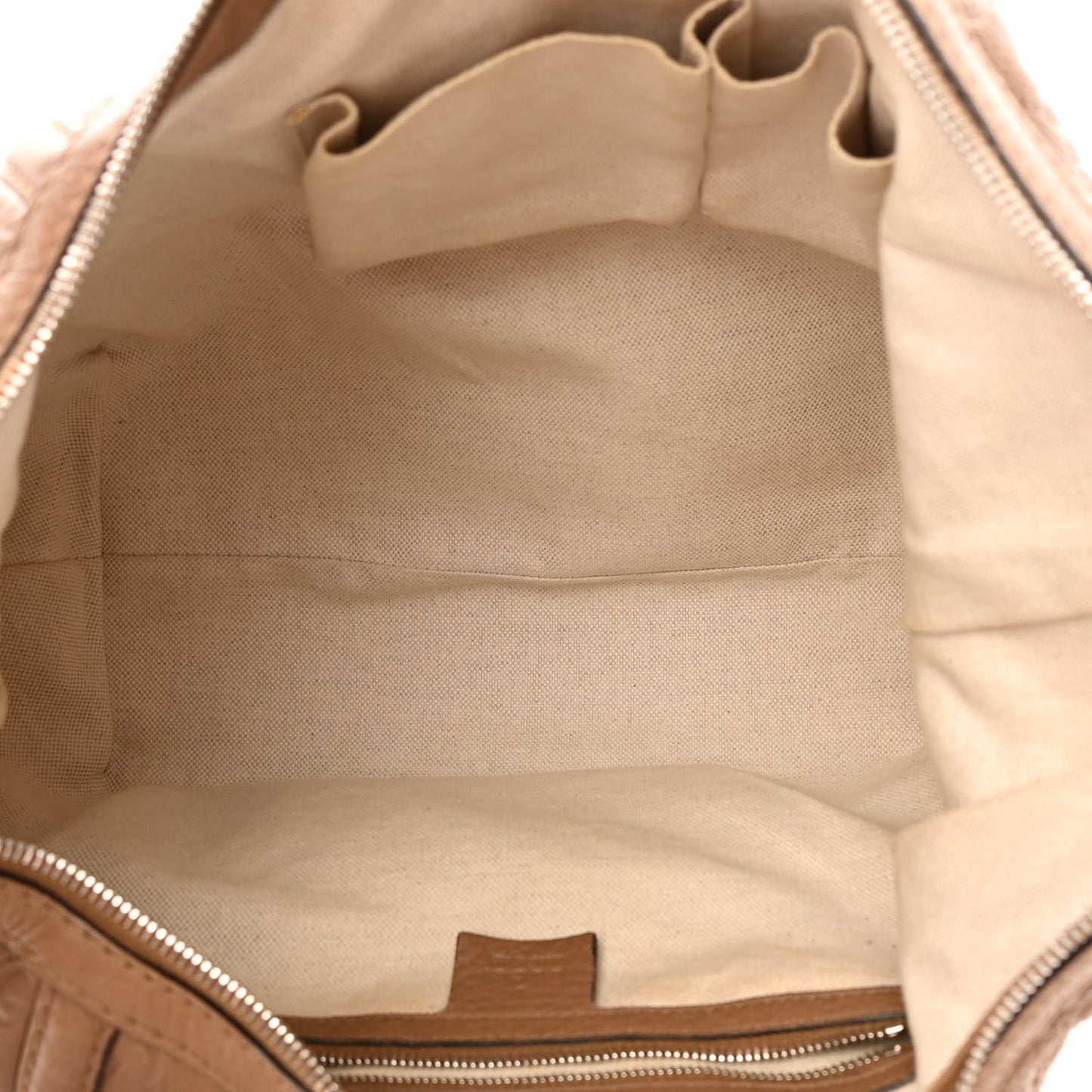 Guccissima Medium Techno Horsebit Hobo Taupe