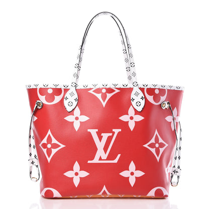 Louis Vuitton Monogram Giant Neverfull MM Rouge 3 of 10