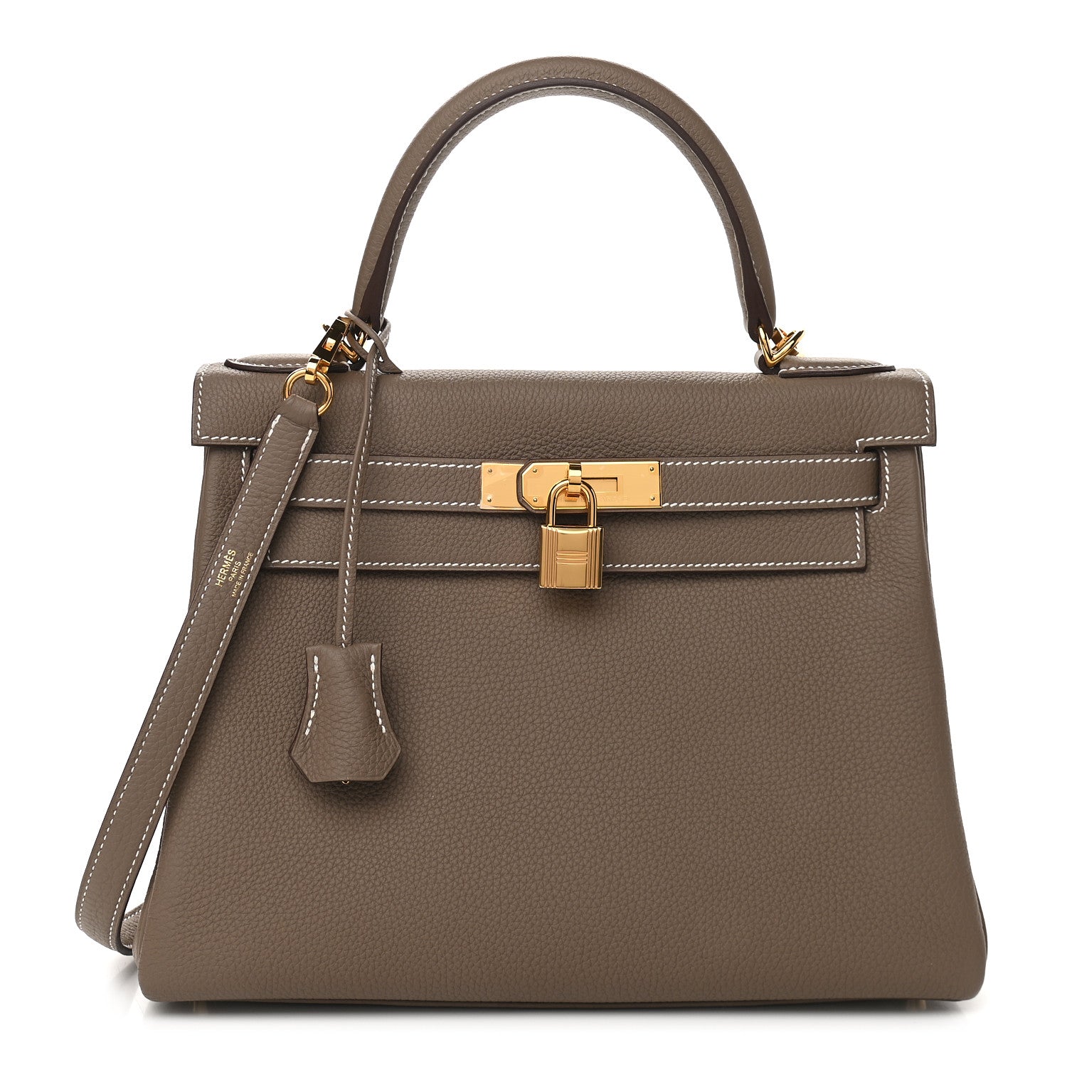 Hermes Togo Kelly Retourne 28 Etoupe 1 of 10