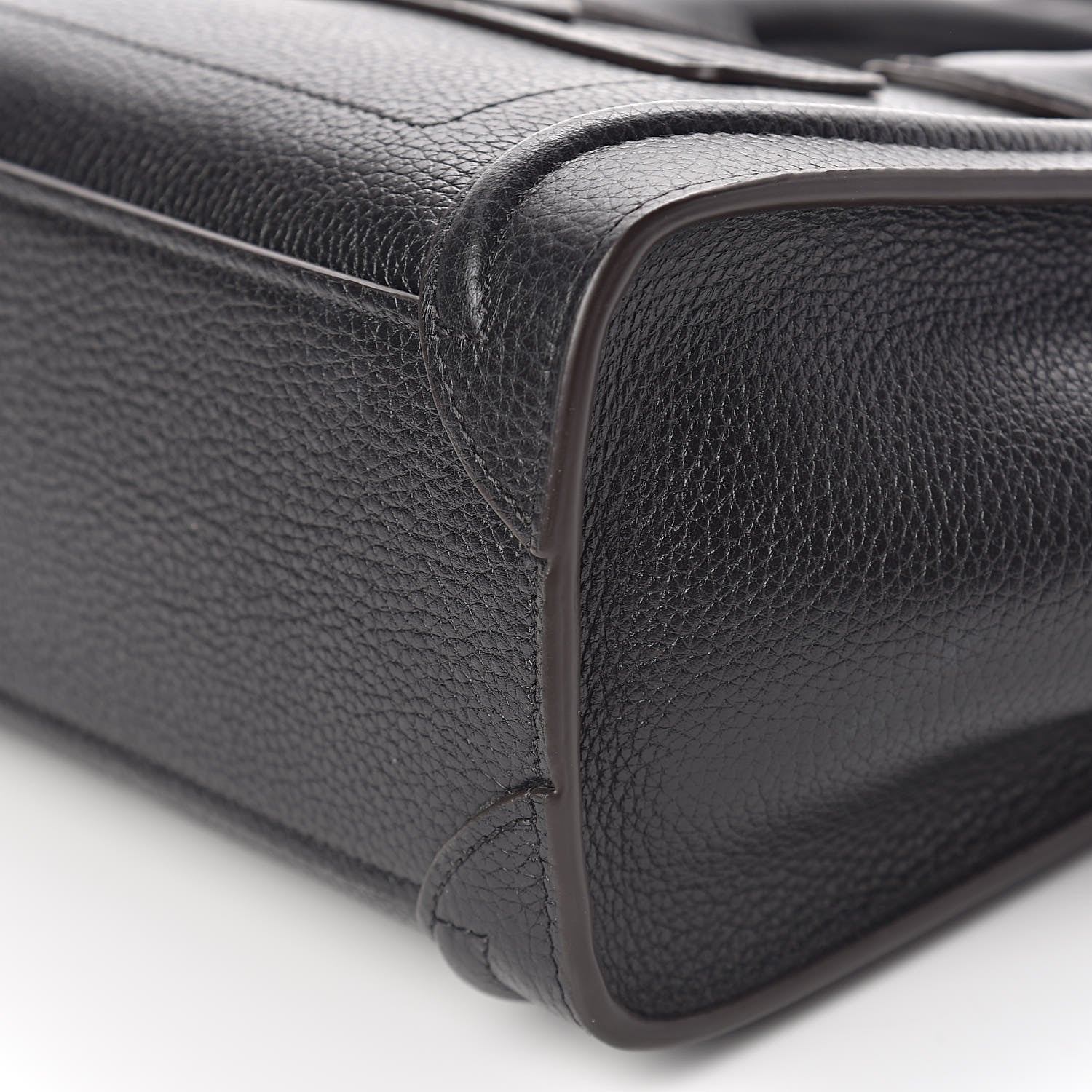 Celine Drummed Calfskin Nano Luggage Black 10 of 11