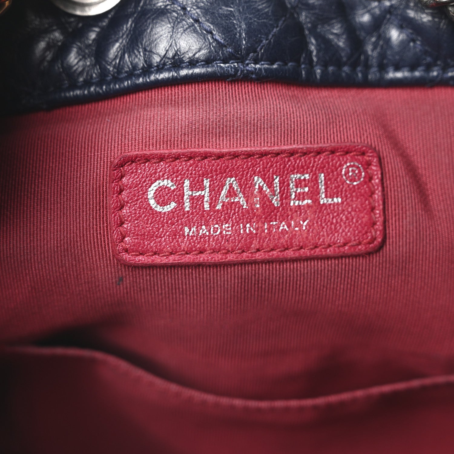 Chanel Aged Calfskin Quilted Small Gabrielle Backpack Blue Black 6 of 10