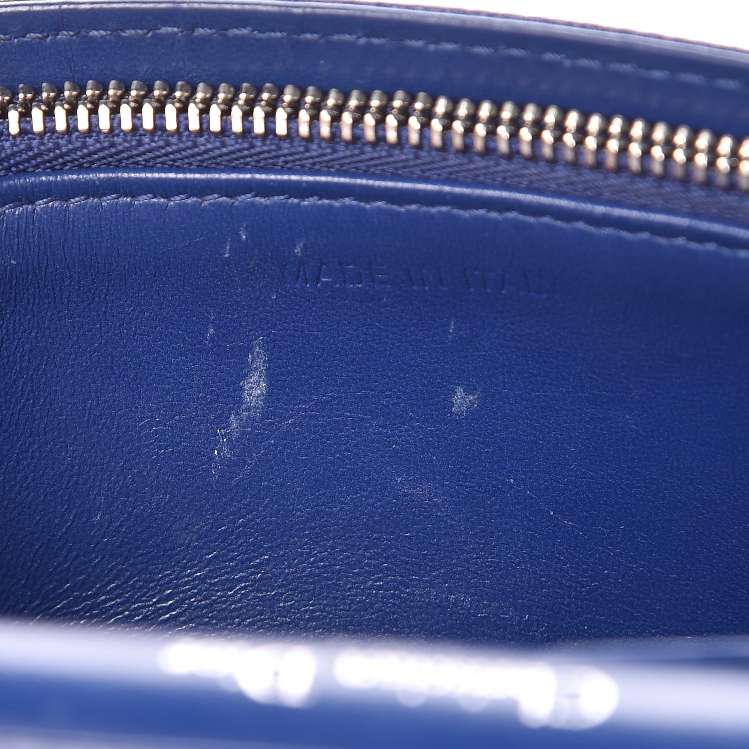 Christian Dior Grained Calfskin Diorama Wallet on Chain Pouch Blue 8 of 8