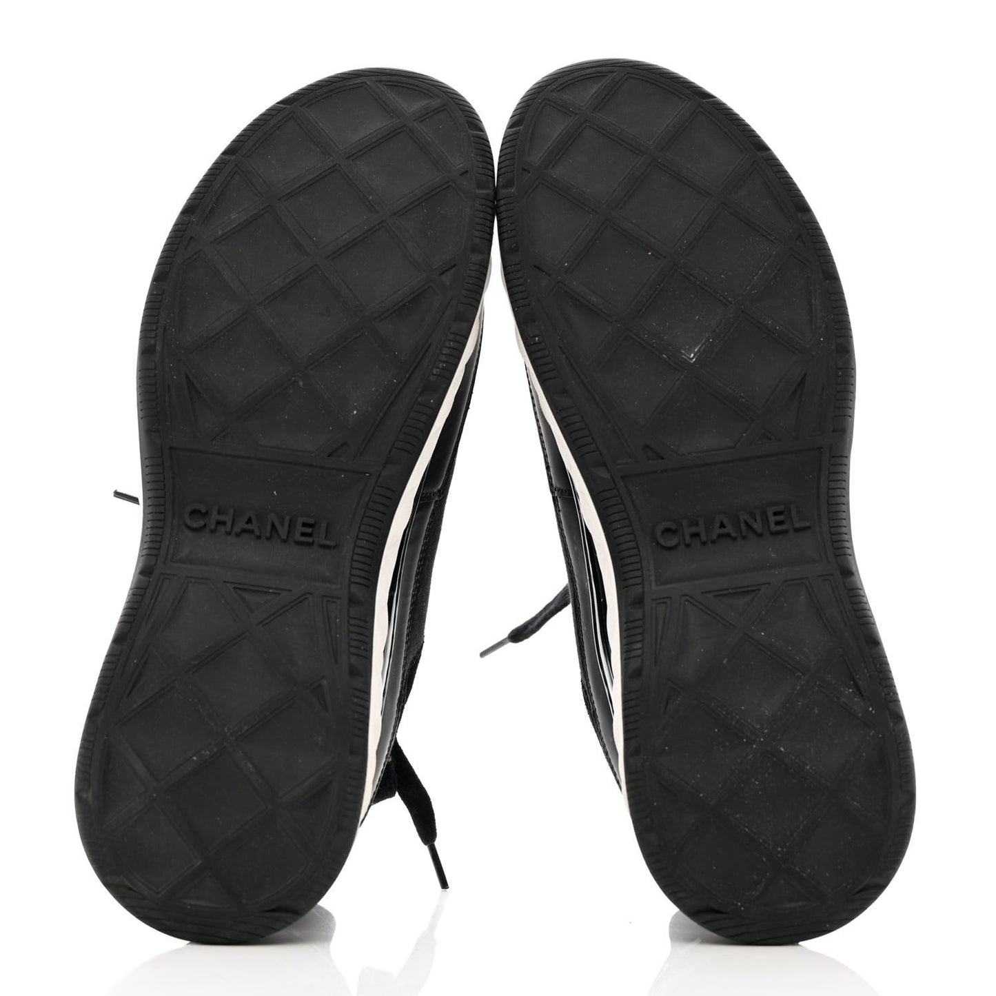 Velvet Calfskin Mixed Fibers CC Sneakers 40 Black