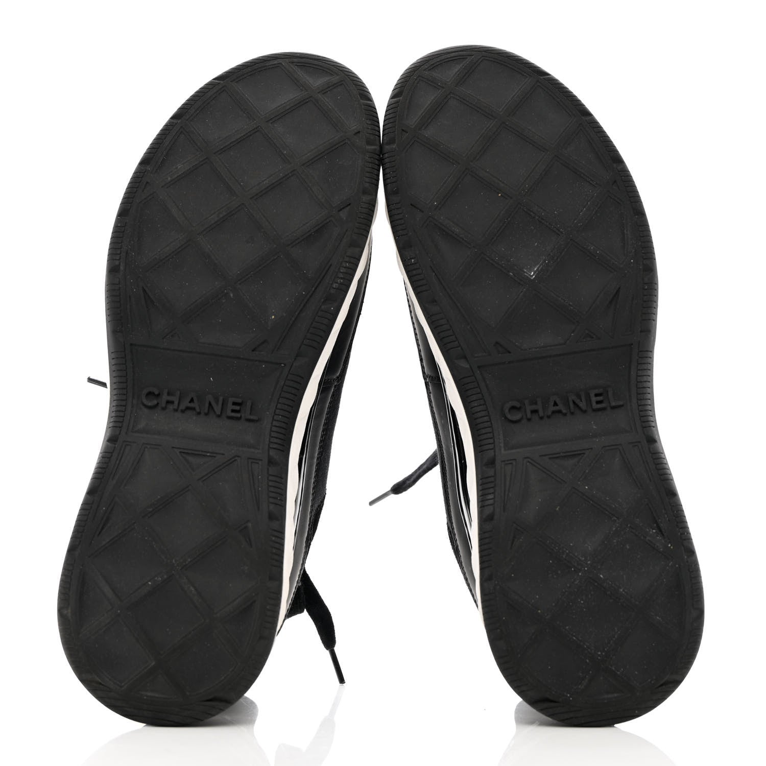 Chanel Velvet Calfskin Mixed Fibers CC Sneakers 40 Black 5 of 12