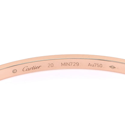 Cartier 18K Pink Gold 6 Diamond Small LOVE Bracelet 20 4 of 6