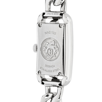 Hermes Stainless Steel Diamond Bezel 17mm Nantucket Quartz Watch Black 4 of 5