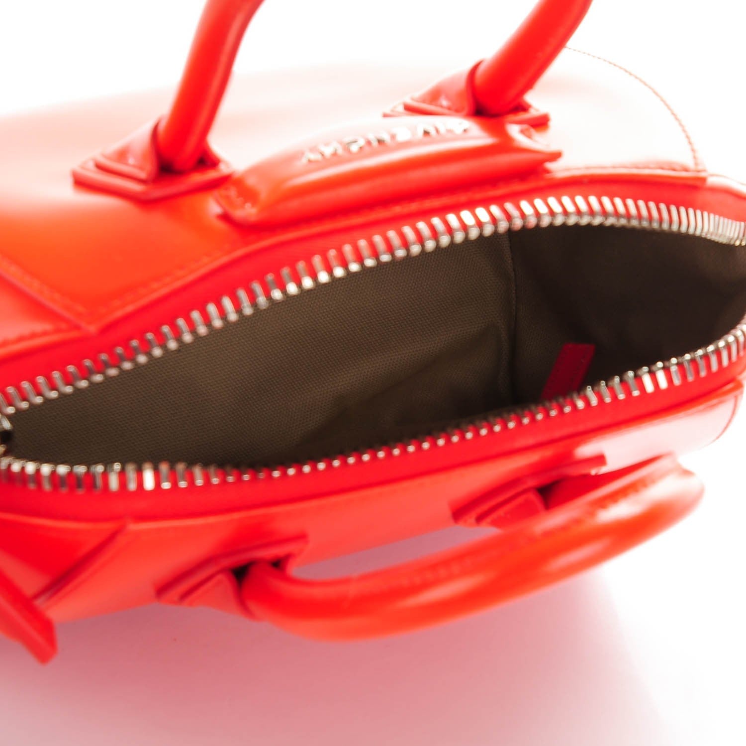 Givenchy Shiny Lord Calfskin Mini Antigona Bright Orange 5 of 7