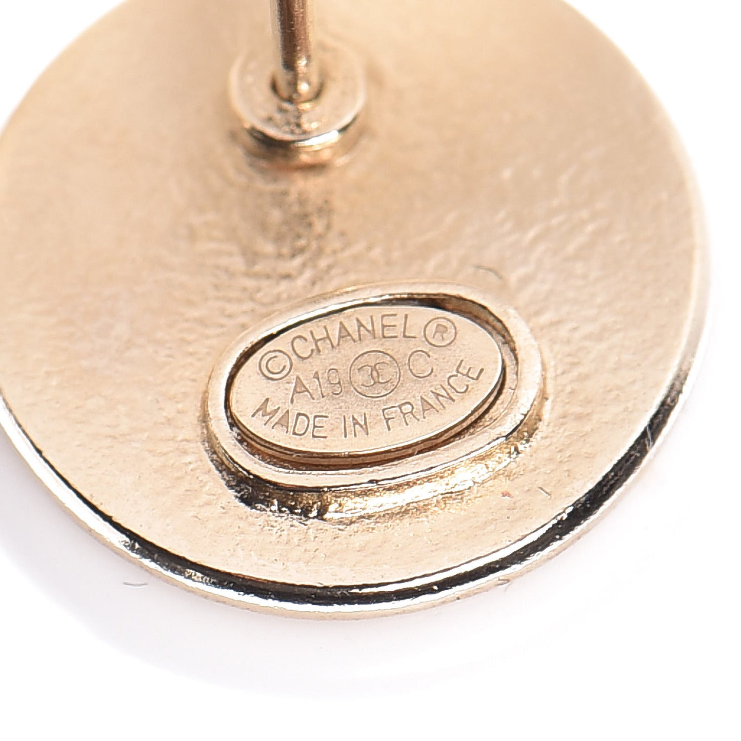 Resin Crystal La Pausa Stud Earrings White