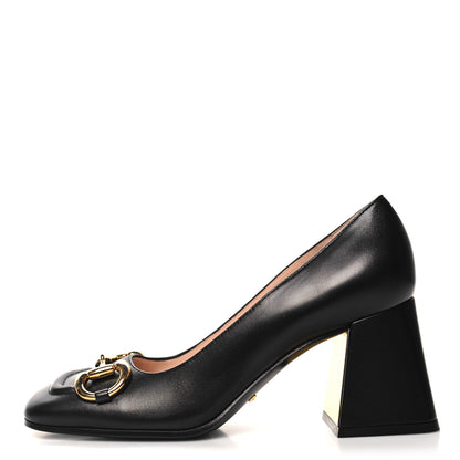 Gucci Malaga Kid Horsebit 75mm Pumps 37 Black 1 of 9