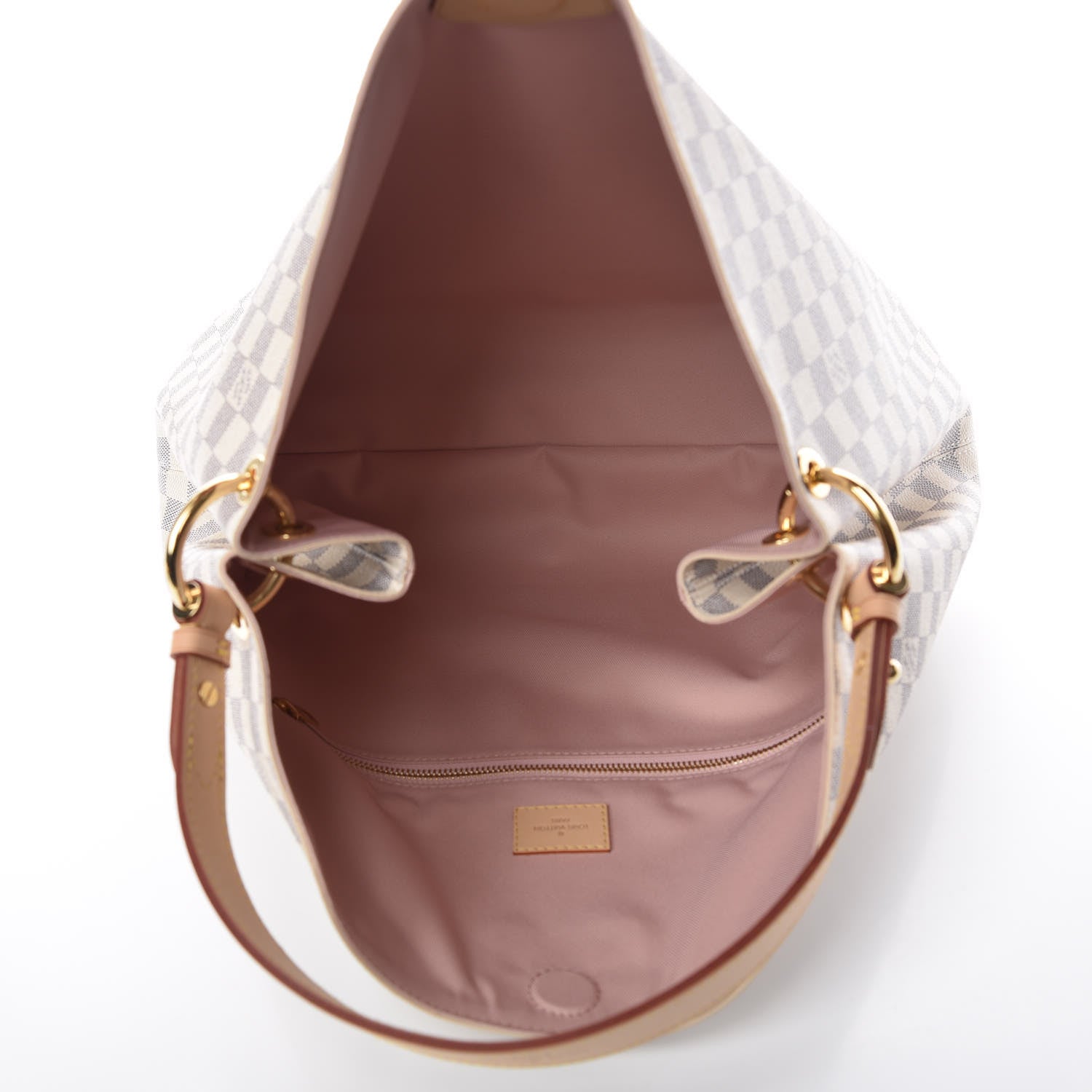 Louis Vuitton Damier Azur Graceful MM Rose Ballerine 7 of 9