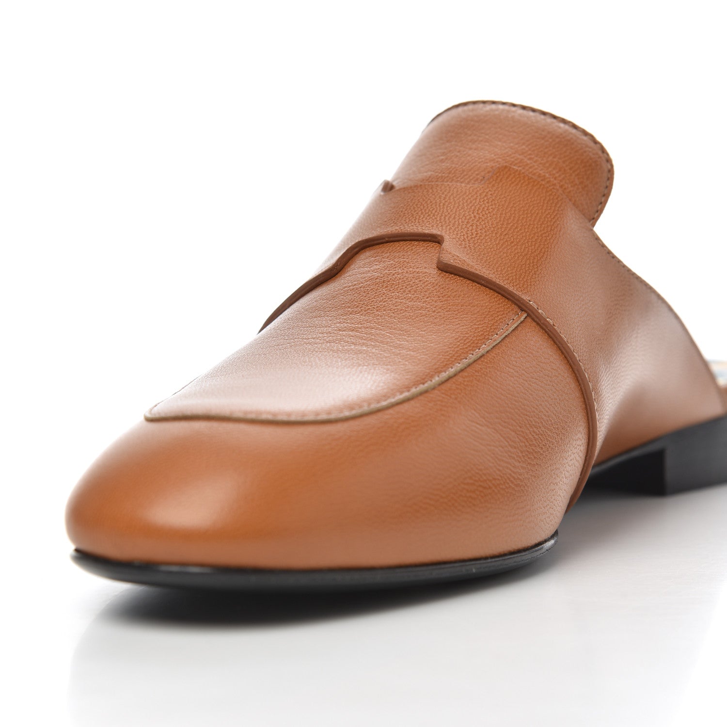 Hermes Goatskin Womens Catena Mules 37 Beige Dore 13 of 14