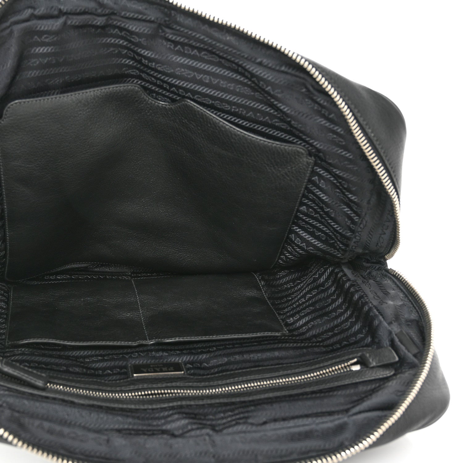 Prada Vitello City Briefcase Black 5 of 10