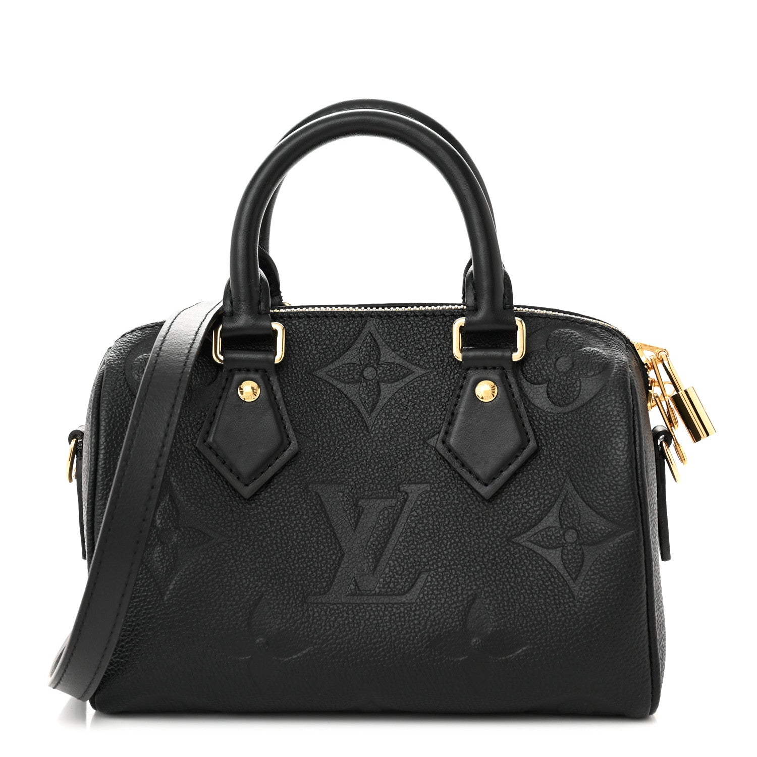 Louis Vuitton Empreinte Monogram Giant Speedy Bandouliere 20 Black 1 of 9