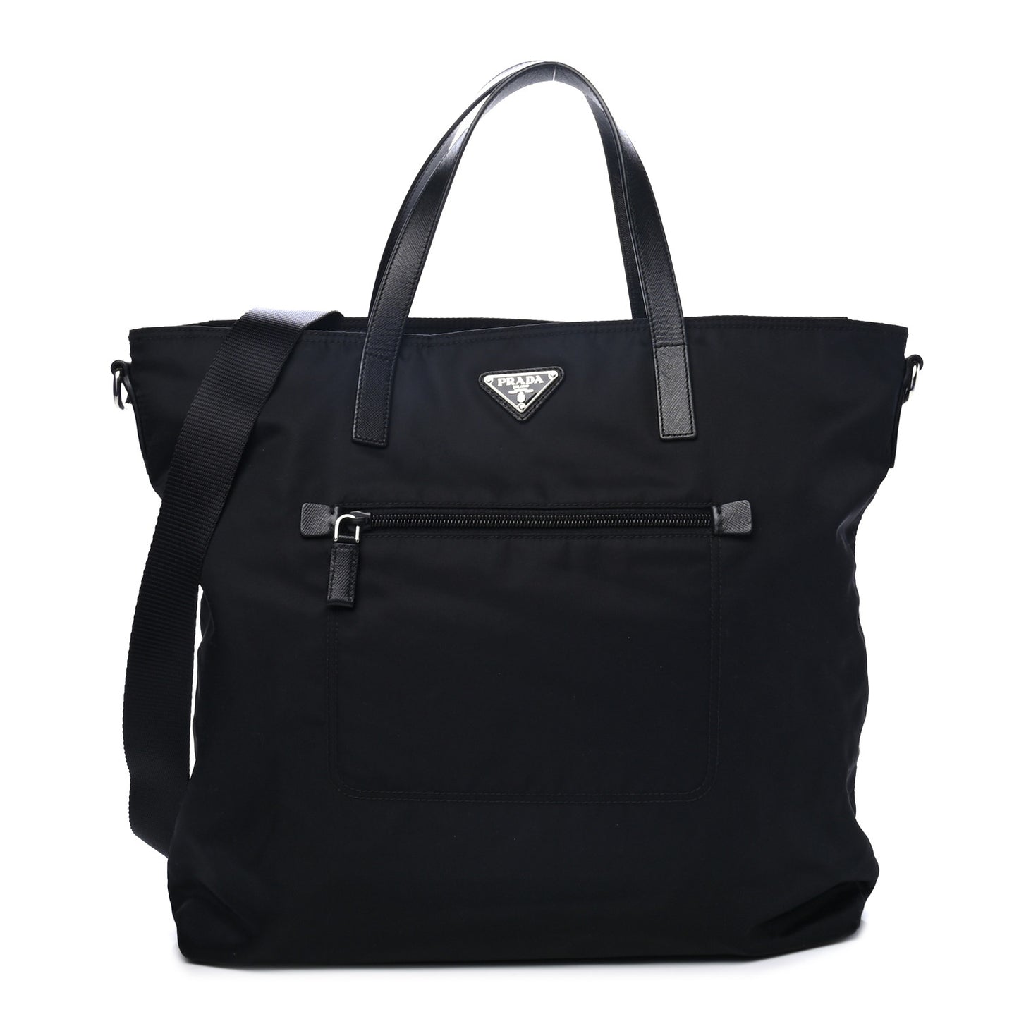 Tessuto Nylon Saffiano Tote Black