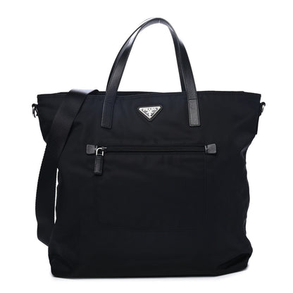 Prada Tessuto Nylon Saffiano Tote Black 1 of 4