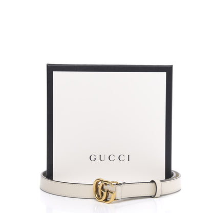 Gucci Calfskin Double G 20mm Belt 85 34 Mystic White 6 of 6