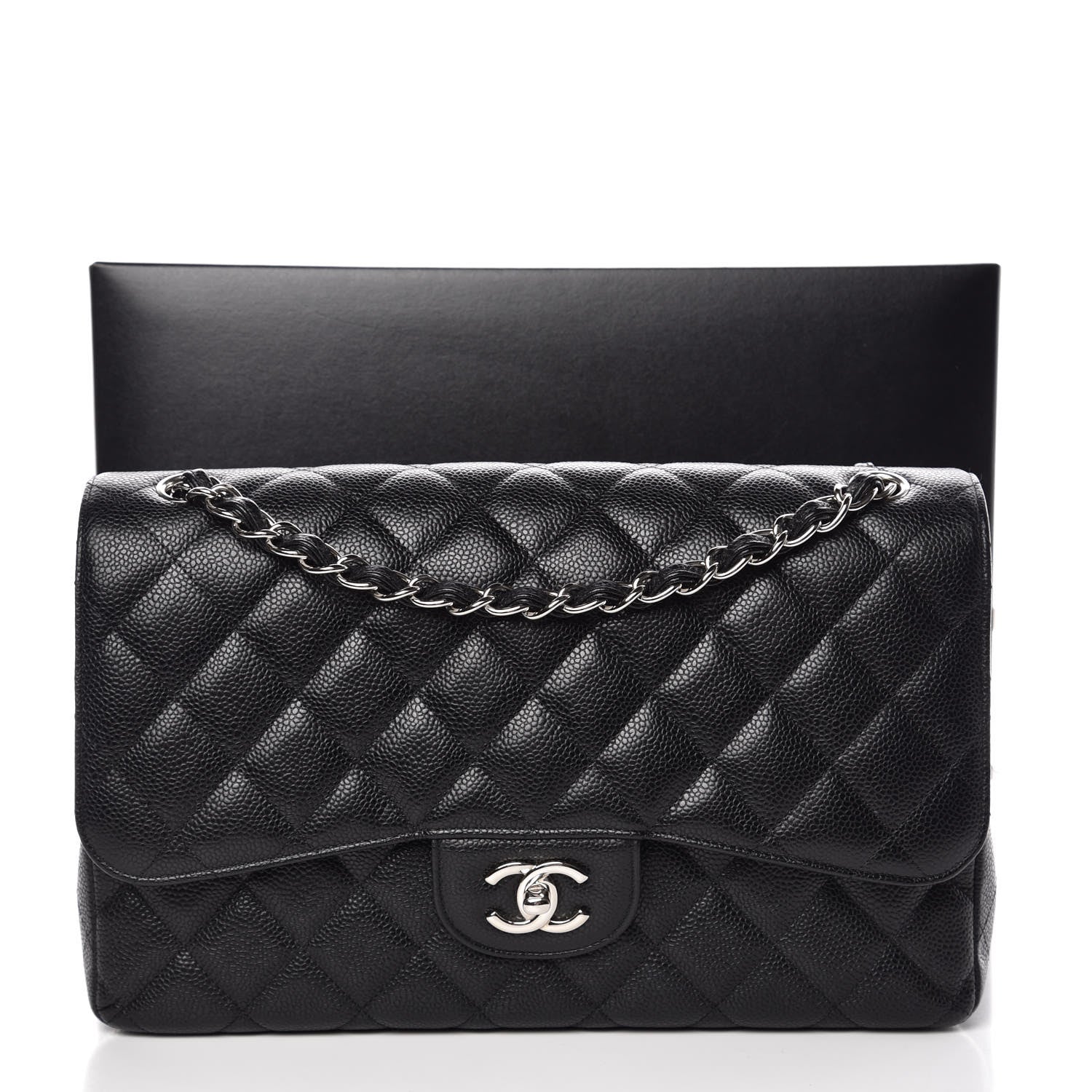 Chanel Caviar Quilted Jumbo Double Flap Black 9 of 9