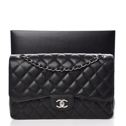 Chanel Caviar Quilted Jumbo Double Flap Black 9 of 9