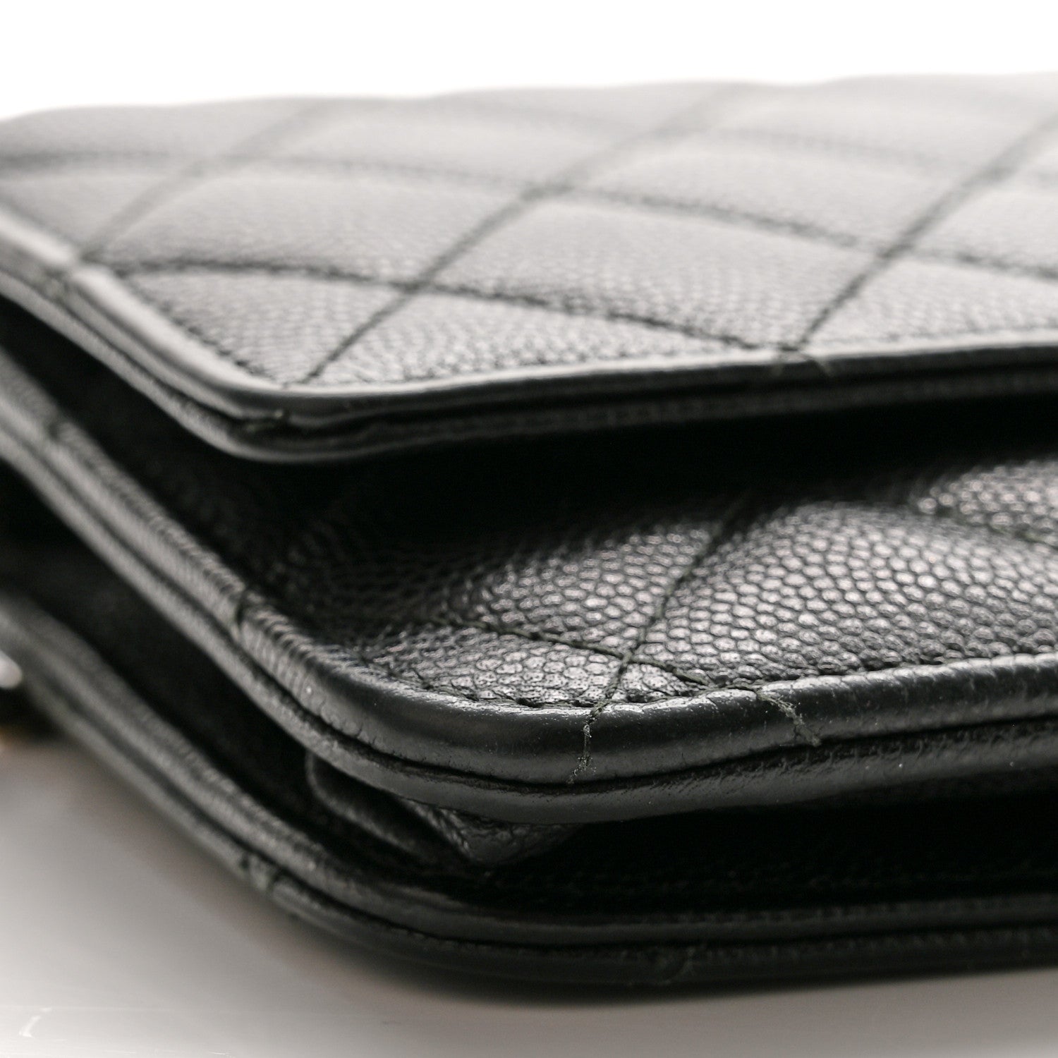 Chanel Caviar Quilted Golden Class Wallet On Chain WOC Black 10 of 12