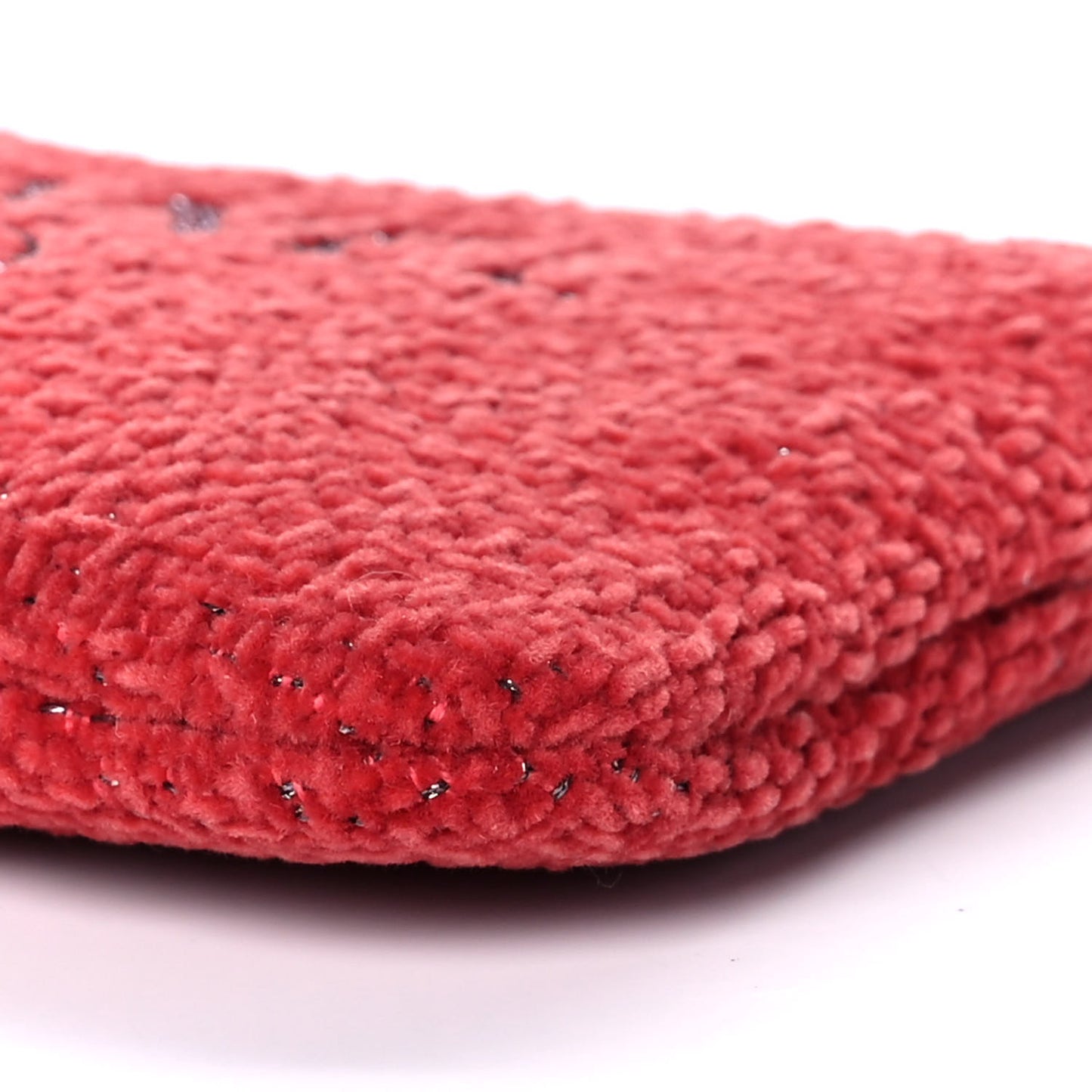 Lurex Boucle Deauville Cosmetic Pouch Red