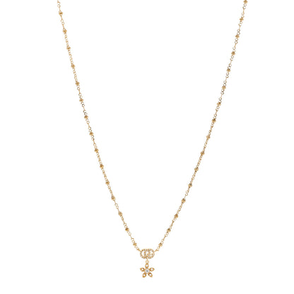 Gucci 18K Yellow Gold Diamond Flora Necklace 1 of 7