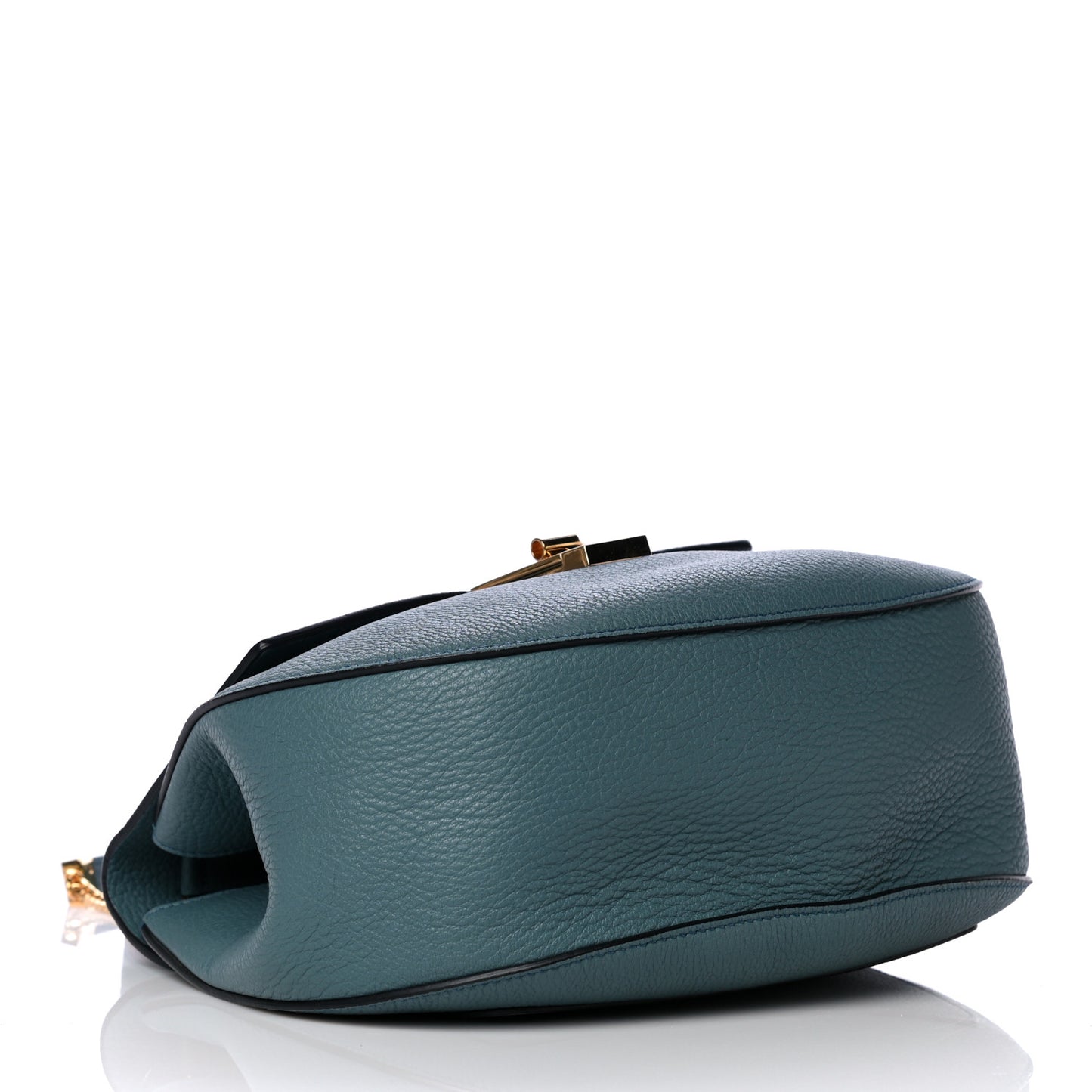 Grained Lambskin Drew Shoulder Bag Cloudy Blue